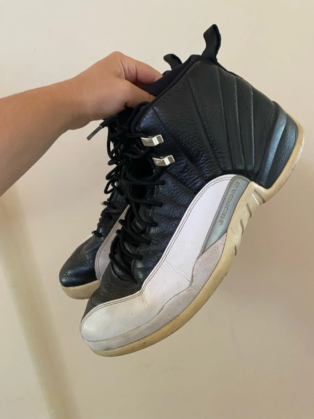 Air Jordan 12 Retro Playoffs 2022 Black White Men's Size 14